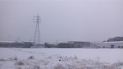 八千代工場雪景色